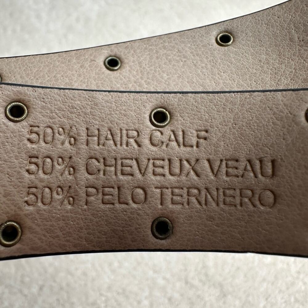 Urban Outfitters Brown and Gold Belt with Circular Buckle - Picture 3 of 7